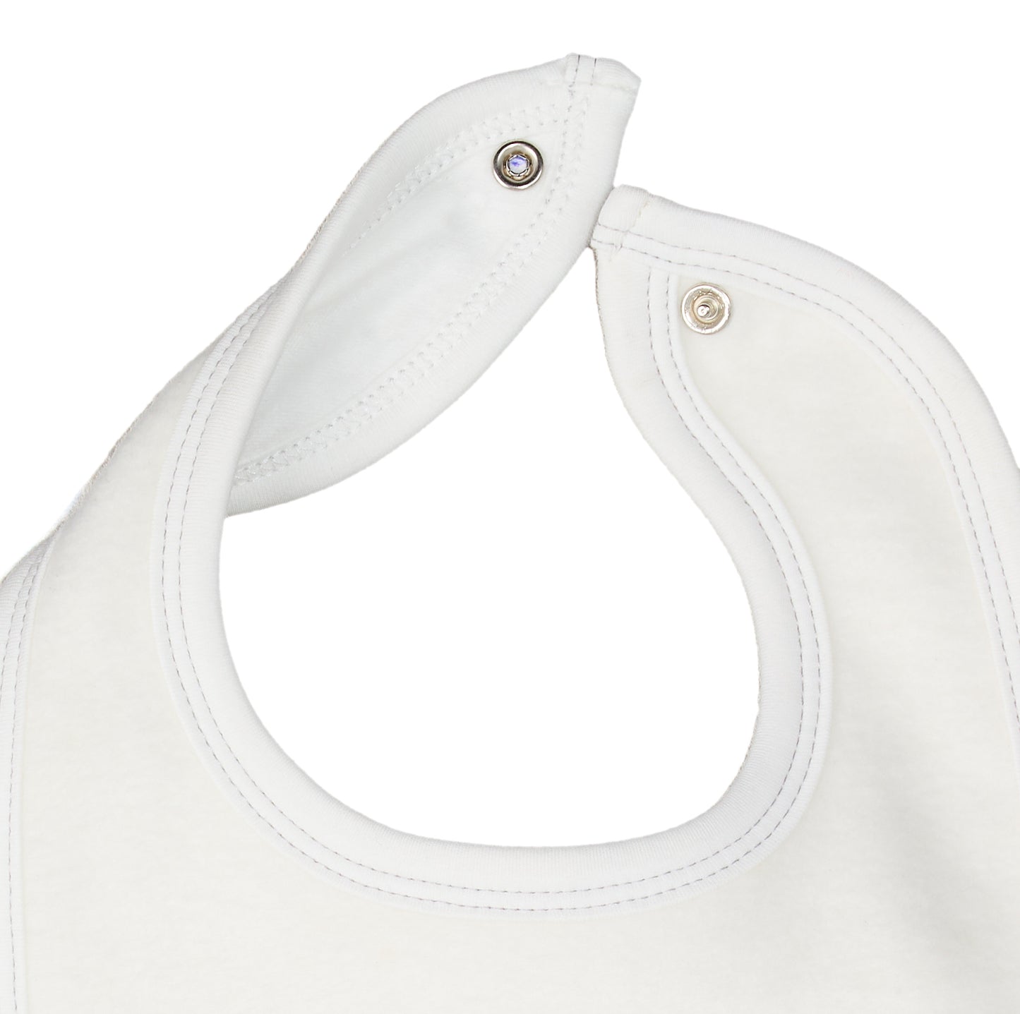 Brushed Cotton Drooling Bib - Off White