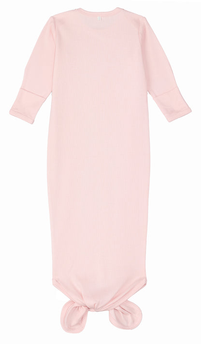 Knotted Gown and Beanie - Delicate Pink