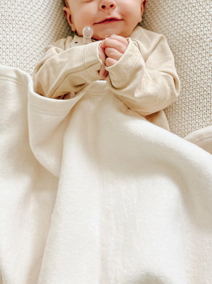 Brushed Terry Blanket - Off White